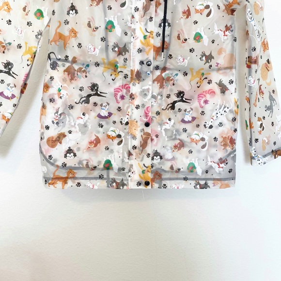 Disney Parks Reigning Cats and Dogs Rain Jacket Coat Clear Hooded Sz XS - Picture 7 of 13